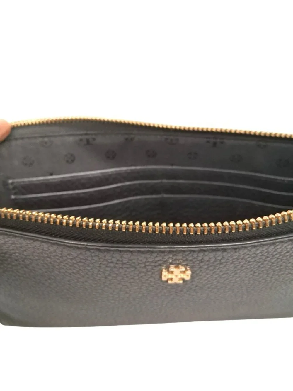 Tory Burch Black Leather Crossbody Bag Gold Hardware Adjustable Strap 9